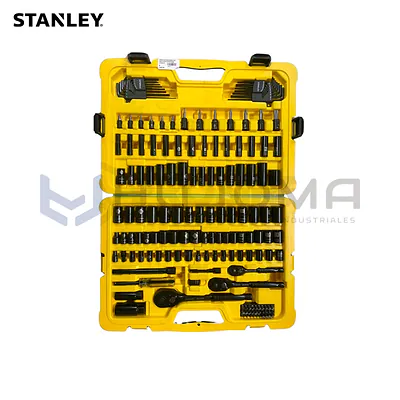 Juego de Dados 164 Piezas Cromo Negro Stanley STMT74085