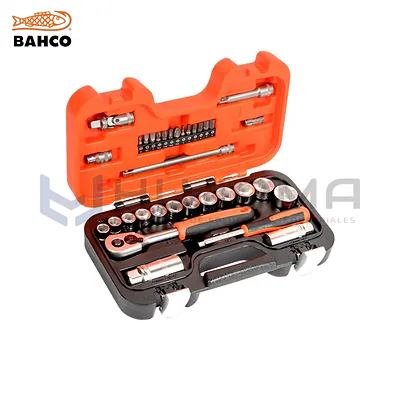 Juego de Dados 34 piezas 1/4" y 3/8" Bahco S330