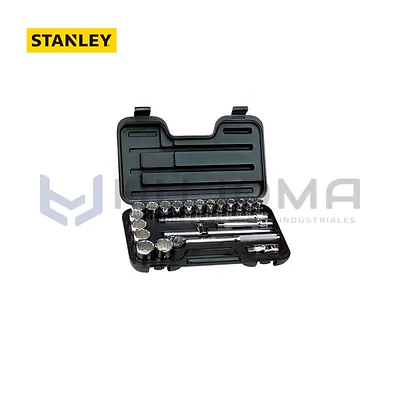 Juego de Dados Mando 1/2", 23 piezas, Métrico Stanley 86-531