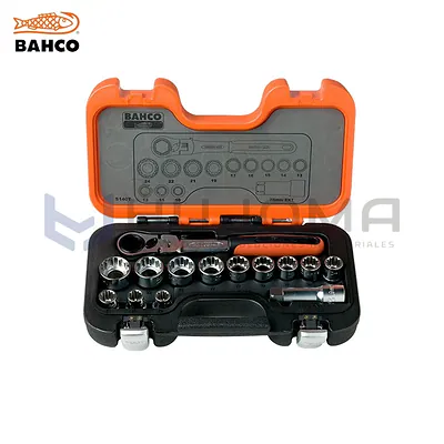 Juego de Dados Pasantes 14 piezas 1/4" Bahco S140T