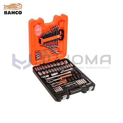 Juego de Dados y Llaves 106 piezas 1/4" y 1/2" Bahco S106