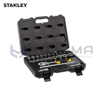 Juego de Dados y Puntas 1/4" y 1/2" 72 Piezas Stanley STMT82831-LA