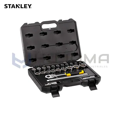 Juego de Dados y Ratchet Mando 1/2" 24 Piezas Stanley STMT82830-LA
