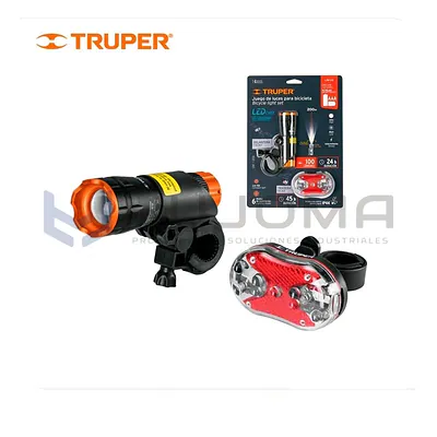 Juego de linterna delantera y trasera para bicicleta Truper LIBI-K2
