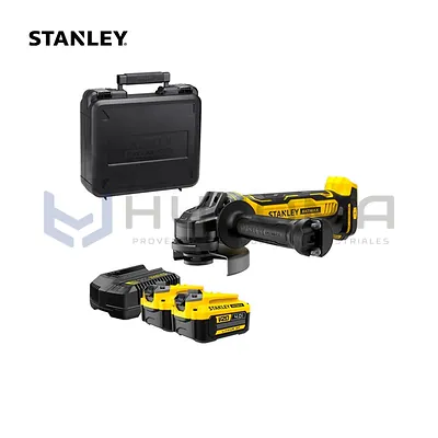 Kit Amoladora Angular Inalámbrica 20V Stanley SBG700M2K-B2
