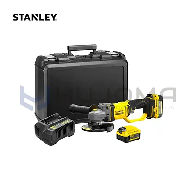 Kit Amoladora Angular Inalámbrica 4 1/2" 20V Stanley SCG400M2K-B2