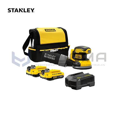 Lijadora Roto Orbital Inalámbrica 5" 20V Stanley SCS220D1S-B2
