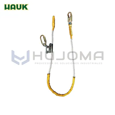 Línea de Conexión 1.80 m con Freno Fijo y Mosquetón Hauk XC0PFCF18