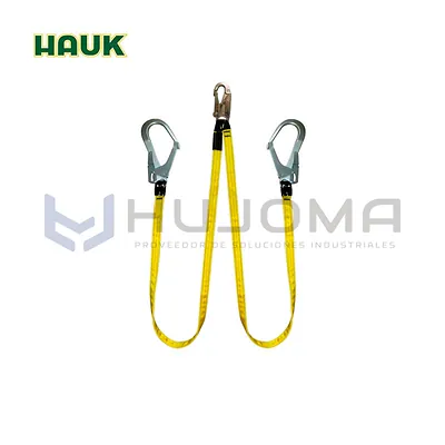 Línea de conexión doble 1.80 m con ganchos 3/4" y 2 1/4" Hauk XN2G