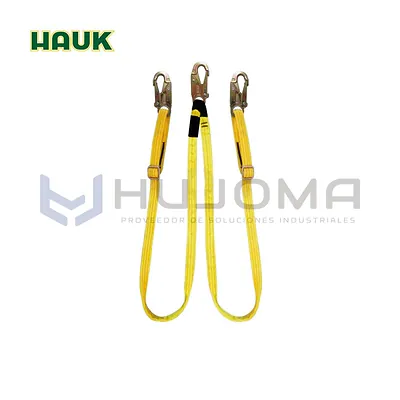 Línea de conexión doble regulable con 3 ganchos 3/4" Hauk XN2PR