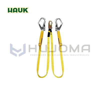 Línea de conexión doble regulable con ganchos 3/4" y 2 1/4" Hauk XN2GR