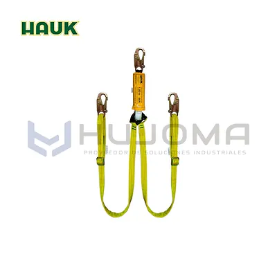 Línea de Vida doble regulable 3 ganchos 3/4" Hauk (DN2PR)