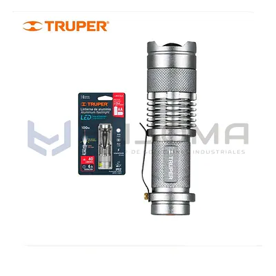 Linterna de aluminio LED 40 lm 1 pila AA Truper LINA-1AA