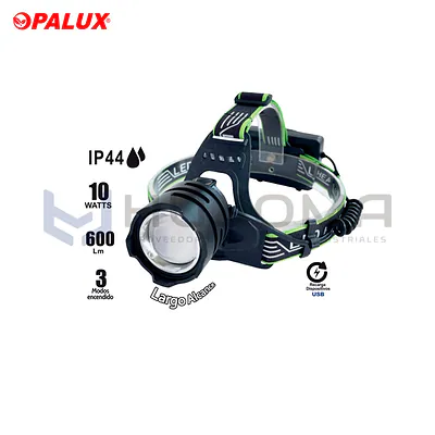 Linterna Frontal 10W 600 lm con Banco de Energía Opalux OP-3404