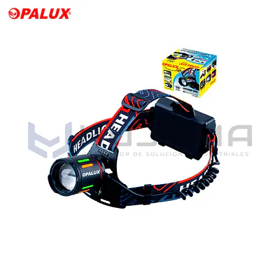 Linterna Frontal Recargable Dual 10W Opalux OP-3682 con Zoom
