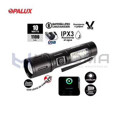 Linterna Multifunción Recargable 10W Opalux OP-1743
