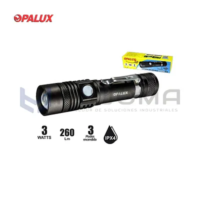 Linterna Recargable 3W Opalux OP-1736