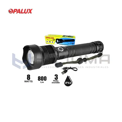 Linterna Recargable 8W Opalux OP-1734