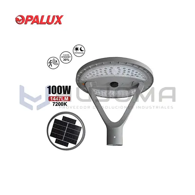 Luminaria Solar Ufo Pro 100 W con Fotocelda Opalux OP-27S05D