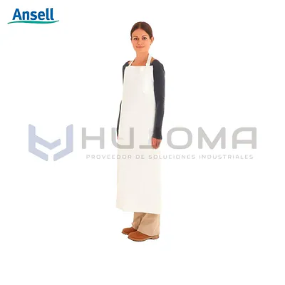 Mandil de Poliuretano AlphaTec 56-800 Blanco Ansell