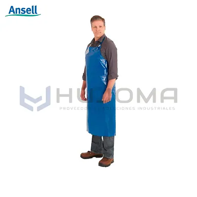 Mandil de Poliuretano AlphaTec 56-802 Azul Ansell