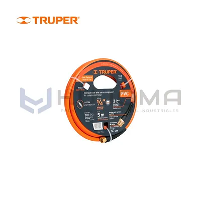 Manguera de PVC para Compresora 5 m x 1/4" Truper 19013