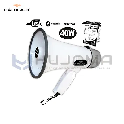 Megáfono 40W Recargable Batblack BT-XB32