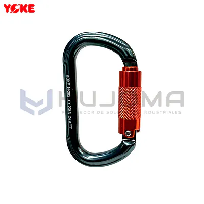 Mosquetón de Aluminio 18 mm Doble Seguro Yoke N-282