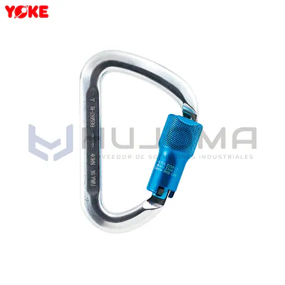 Mosquetón de Aluminio 22 mm Doble Seguro Yoke N-2853G