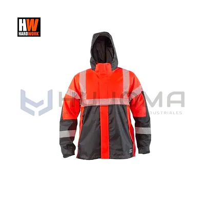 Parka Reflectiva Skorpio 3 en 1 Rojo Flúor HardWork