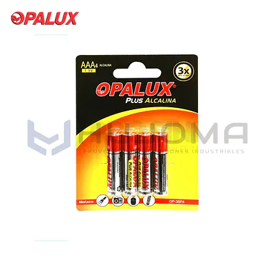 Pila Alcalina AAA 1.5 V Pack x4 Opalux OP-3BP4