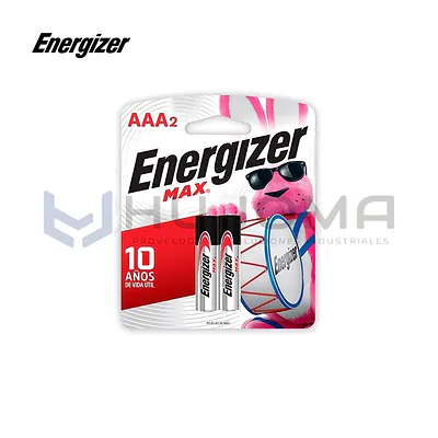 Pila Alcalina AAA Energizer Max E92 Pack x2