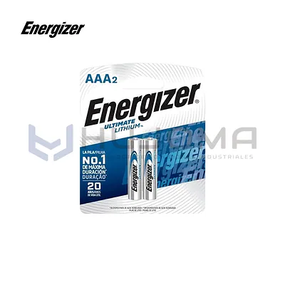 Pila de Litio AAA Energizer Ultimate Lithium L92 Pack x2