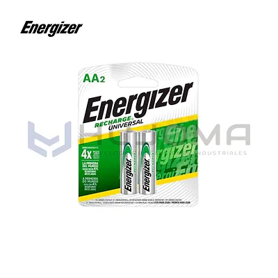 Pila Recargable AA Energizer Recharge Pack x2