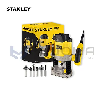 Ruteadora Rebajadora 1200W con 6 Fresas Stanley SRR1200-B2