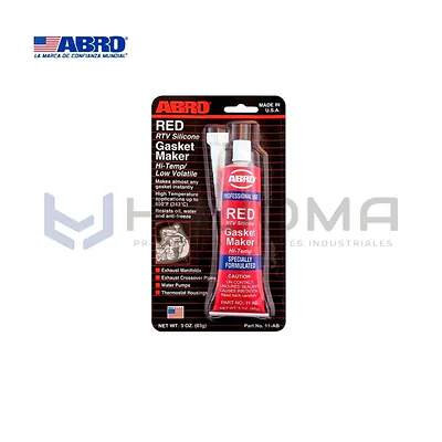 Silicona Automotriz Roja 11-AB 3oz Americano Abro