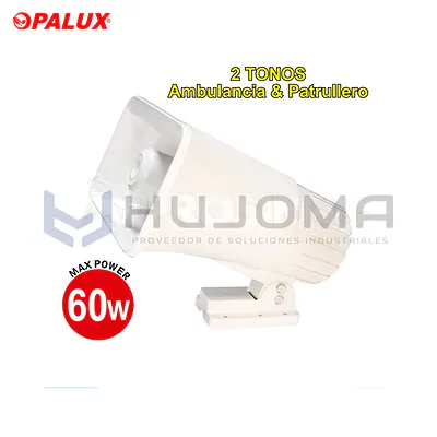 Sirena Blanca 12-24VDC 60W Opalux OP-58S