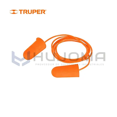Tapón auditivo desechable con cordón 30 dB NRR Truper 14223
