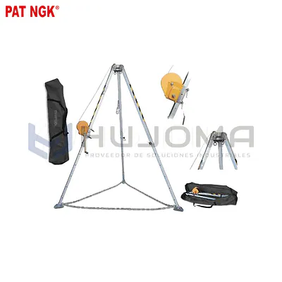 Trípode de Rescate con Winche 5 mm x 20 m PAT NGK HE-240-20