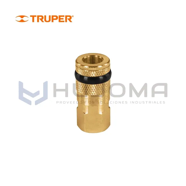 Acople rápido de latón hembra 1/4" NPT Truper 19084