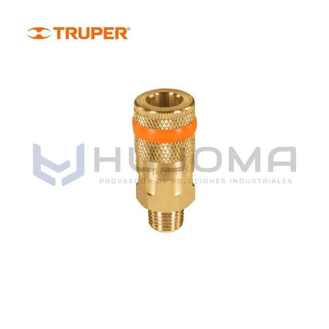 Acople rápido de latón macho 1/4" NPT Truper 19085