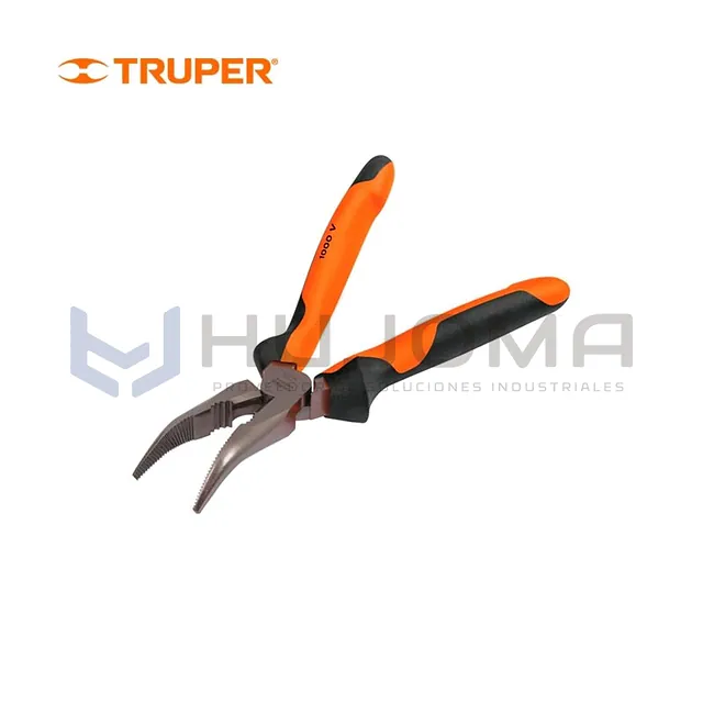 Alicate de punta curva 6" Comfort Grip Truper 17337
