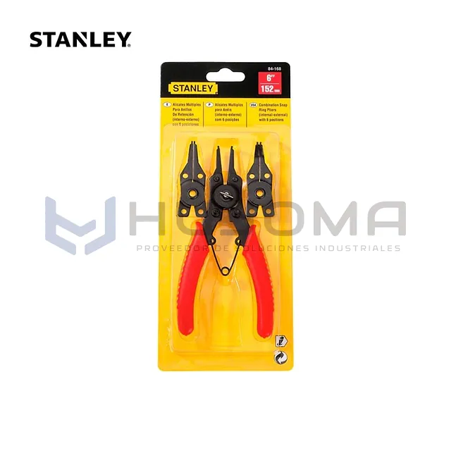 Alicate Múltiple para Anillos de Retención 6" Stanley 84-168