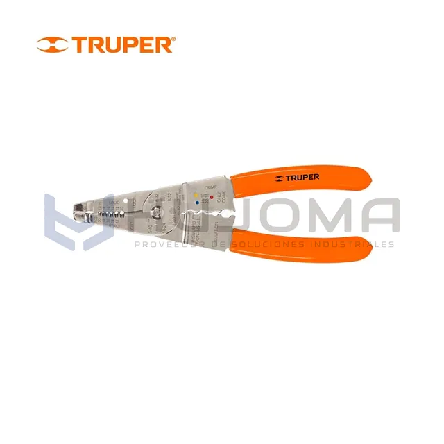 Alicate pela cables 8", 24 a 12 AWG Truper 17357