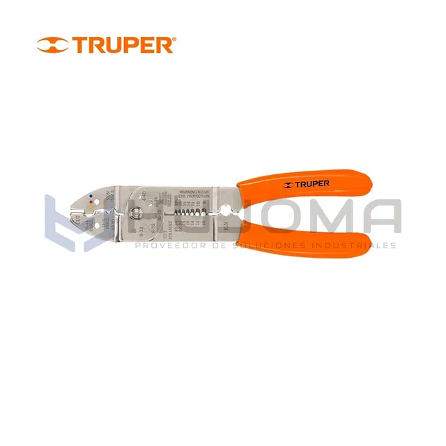 Alicate pela cables 9", 26 a 10 AWG Truper 17353