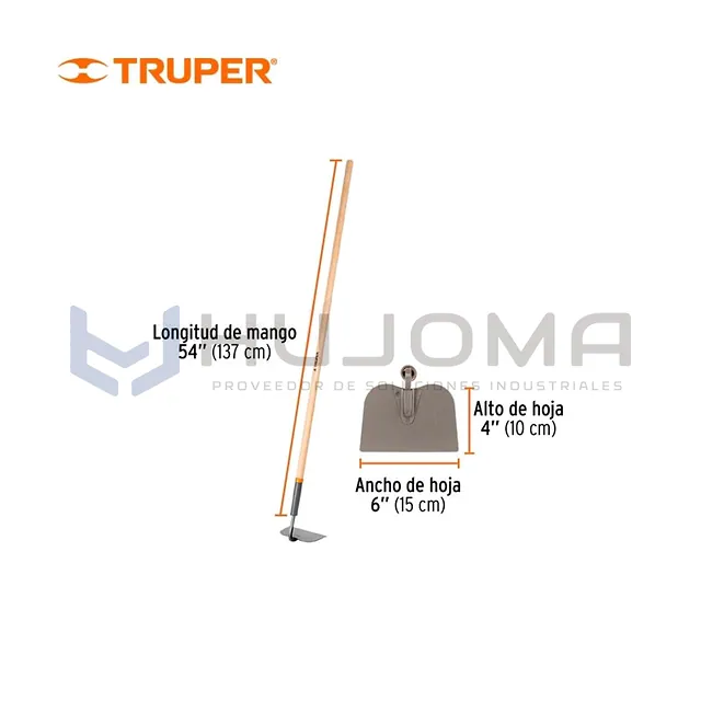 Azadón jardinero Classic con mango de madera 54" Truper 10553
