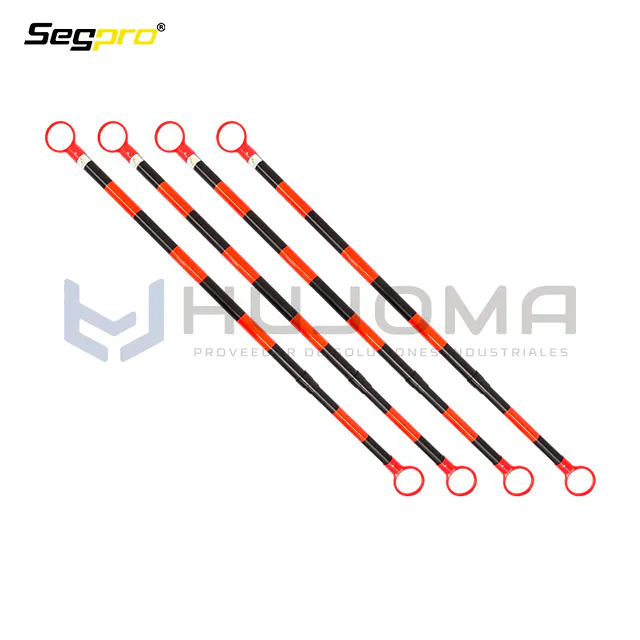 Barra Retráctil Negra y Roja para Conos Segpro BRNEROJ