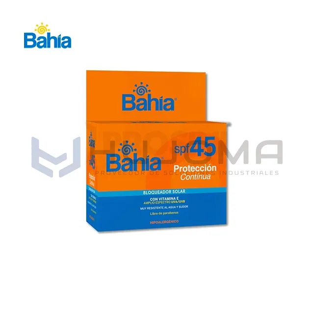 Bloqueador Bahía Protección Continua SPF45 Sachet 10 gr