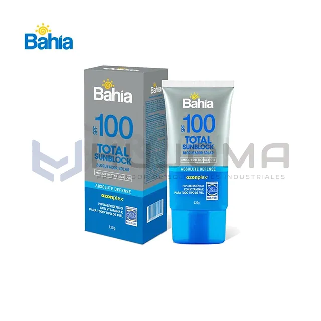 Bloqueador Bahía Total Sunblock SPF100 120 gr