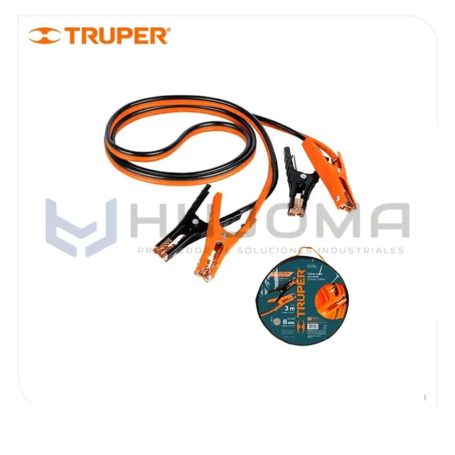 Cables pasacorriente 225 A, 3 m, 8 AWG Truper 17543